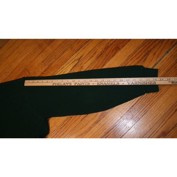 Vintage Izod Lacoste Green Cardigan Sweater M USA Made Orlon Acrylic Preppy Logo - Picture 9 of 9